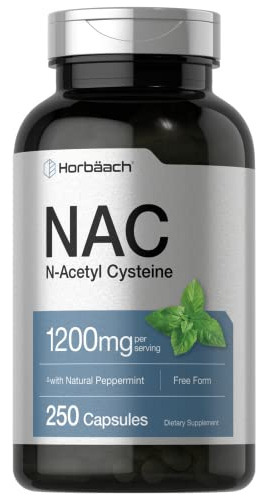 N-acetilcisteina Nac 1200mg Con Menta Natural 250 Capsulas