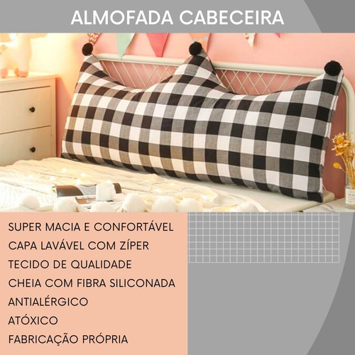 Almofada Decorativa Grande Cabeceira Encosto Tv Cama Box Bau