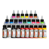 Kit Tinta Para Tatuar Eternal Top 25 Ink Set Original 1 Oz