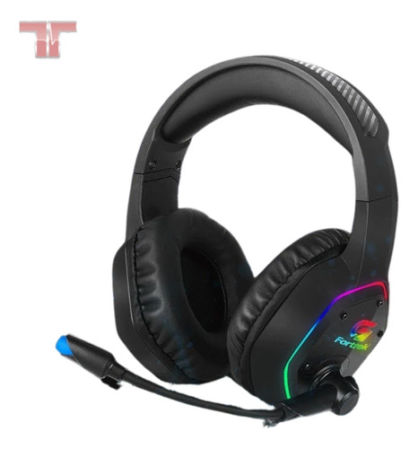 Headset Gamer Fortrek Rgb Blackfire Preto Com Luz Led