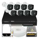 Kit Cftv 8 Câmeras Full Hd 2mp 1080p Dvr Intelbras Mhdx 1208