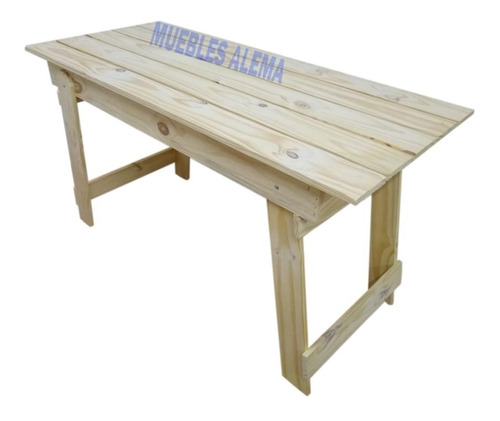 Mesa Quincho Plegable 1.50 Mt Pino Macizo