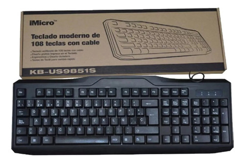 Telclado Imicro Kb-imk9 Español Con Cable Usb De 108 Teclas