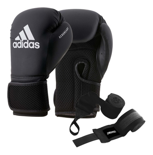 Combo Kit Boxeo Guantes + Vendas Kick Boxing Muay Thai