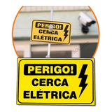 15 Placa Advertência Perigo Cerca Elétrica Plástico