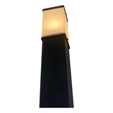 Farola Cubo E27 Led Aluminio Negra  80cm 2400 Fw