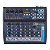 Pyle 8ch Studio Dj Mixer Interfaz De Audio Mezcla De Sonido