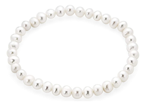 Bling Jewelry Nupcial Simple Blanco Perla Cultivada De Agua 