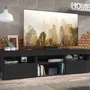 Rack Tv Mueble Para Televisor Moderno Hasta 75 Pulgadas Negro