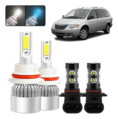 Kit De Focos Led 9007 9006 Para Chrysler Voyager 2001-2008