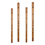 4x Flauta De Madera Tradicional Instrumento Musical De