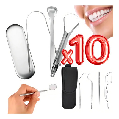 Kit Limpieza Bucal Universo en Linea Acero Raspador Lengua Estuche | MercadoLibre