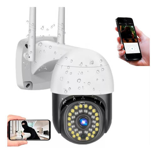 Camara De Seguridad Exterior Domo Ip Wifi 2mp Audio App V380