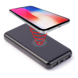 Power Bank Indução 10w 10.000mah Compatível iPhone E Samsung Cor Preto