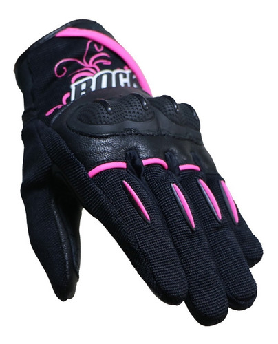 Guantes Moto Mujer Joe Rocket Super Moto 2.0 Rosas Táctiles