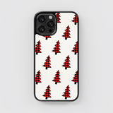 Funda Celular Navidad Navideña Arboles Rojos Blanco Pinos