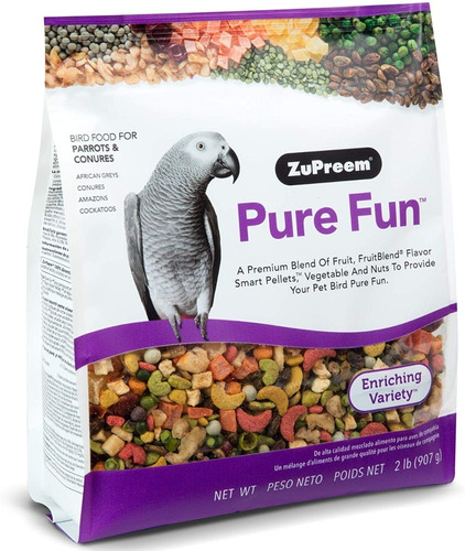 Alimento Pure Fun Zupreem Para Loros Y Conuros 907 G