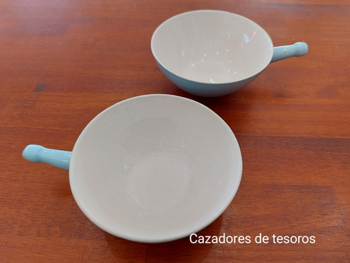 Tasas Vintage X2 Celestes