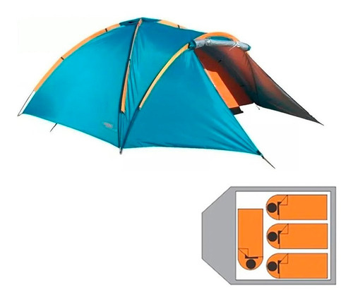 Carpa Para Camping - Spinit Adventure Impermeable 4 Personas