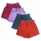 Pack 3 Short Corta Mujer Lola ,tiro Alto, Colores Surtidos