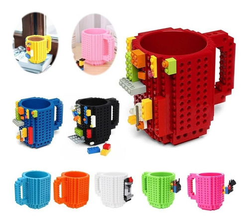 Taza Tazón Mug Para Jugar Con Tus Legos Didáctico Entrete