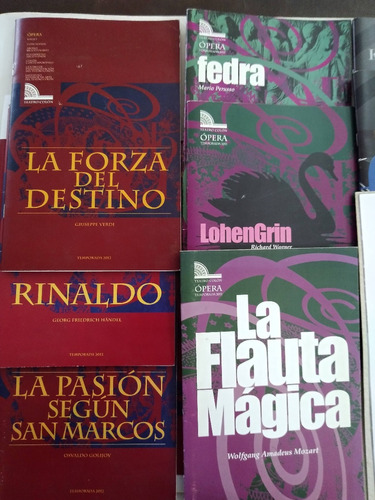 Programas Teatro Colón Y Revistas Del 2006 Al 2012 (19) 2z