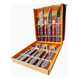 Set X 12 Cubiertos Churrasco Jumbo Asador