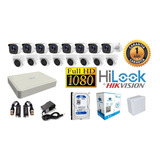 Kit Hikvision Hilook Dvr 16ch + 16 Cám 1080p + D.d 1tb +todo