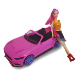 Carrinho Boneca Infantil Compatível Com Barbie Conversível