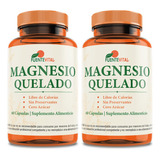 Magnesio Quelado - Capsulas 100% Vegetales - Pack X 2