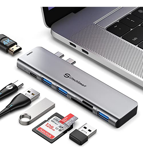 Adaptador Multipuerto Usb C Hub Para Macbook Pro/air, Utechs