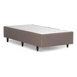 Base Cama Box Herval Solteiro Lucca, 39x88x188, Marrom Claro