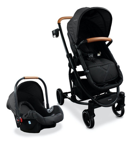 Coche Travel System Con Moises Silla Carro Prima Bebesit Ros Color Negro