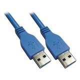 Cable Usb Macho A Macho 3m Usb 3.0 Alta Calidad En Bolsita Color Blanco