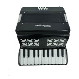 Acordeon Parquer 8 Bajos 22 Teclas Negro Con Correa