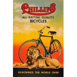 Poster Retrô- Bike Phillips - Art & Decor  33 Cm X 48 Cm