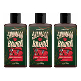 Kit 3x Shampoo Para Barba Essência Guaraná 120g Don Alcides