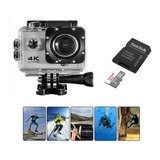 Kit Câmera Esportiva Ultra 4k Prova D'água + Memoria 32gb 