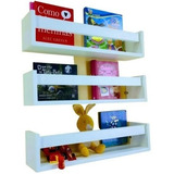 Kit 3 Prateleira Para Livros Mdf Quarto Infantil E Outros