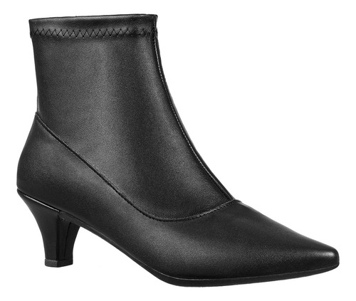 Bota Social Feminina Clássica Bico Fino Cano Stretch Elegant