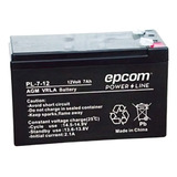 Batería De Respaldo Epcom Pl-7-12 12v 7 Ah Para Fuente Cctv