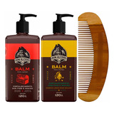 Kit 2x Balm Barba Negra Lemon Bone E Pente Curvo Don Alcides