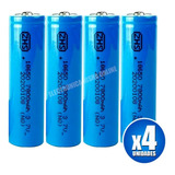 Pack 4 Pilas Recargable 18650 7800mah 3.7v Linterna Led Etc.