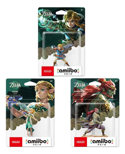 Trio Amiibo Link, Zelda E Ganon - Zelda Tears Of The Kingdom