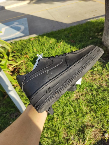 Nike Tenis Original Air Force 1 (cuero Grueso Negro) T 22 Cm