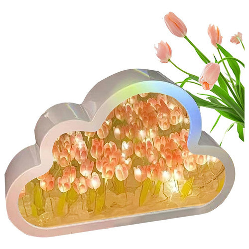 Luz Nocturna Lampara De Tulipanes Bricolaje Cloud Tulip