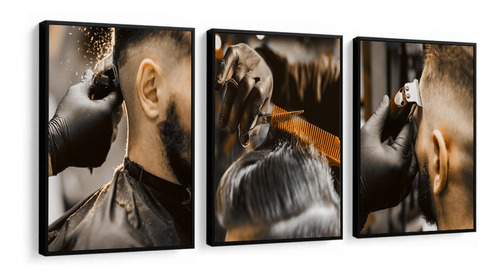 Quadro Decorativo Barbearia Cortes Cabelo Decoração Salão