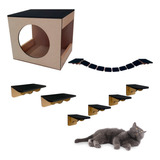 Playground Bola Gato 8 Peças Mdf Parquinho Pets Brinquedo 