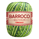 Barbante Barroco Multicolor 6 Fios 400gr Linha De Crochê Cor Gramado
