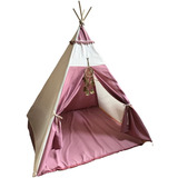 Tipi Teepee Con Tapete Atrapasueños Rose Gold 2-3 Niñ@s 